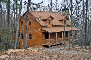 Log Home in the Woods